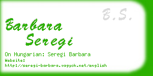 barbara seregi business card